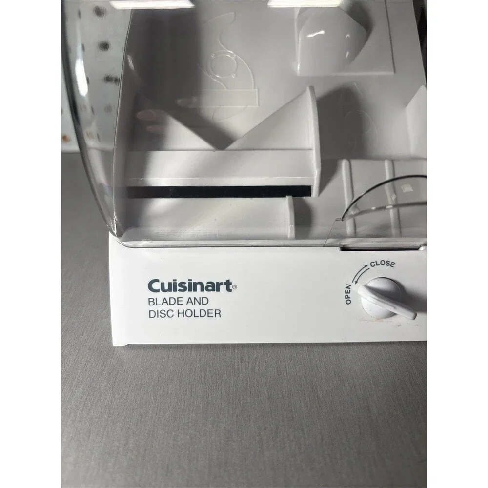 Cuisinart Blade and Disc Holder Storage Box BDH-2C With Safety Lock White
